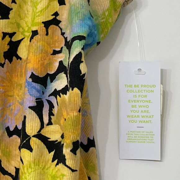 NWT BP KIDS' PRIDE GENDER INCLUSIVE FLORAL PRINT COTTON TANK IN BLACK FLORAL XL - Picture 2 of 7